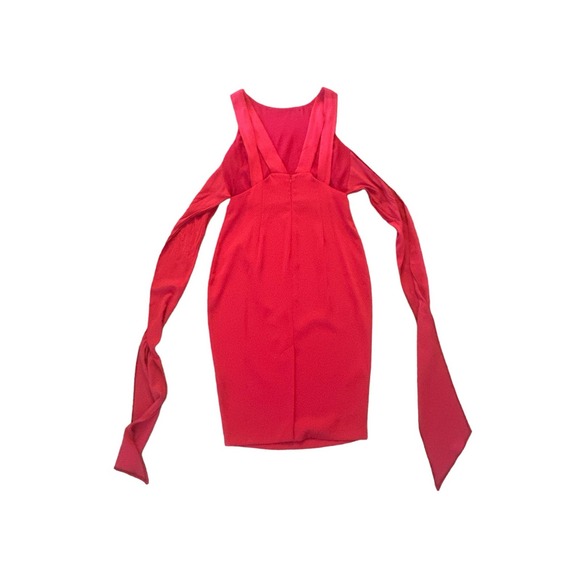 Women US-6 ASOS Wrap Tie Strappy Bright Pink Cocktail Dress Elastomultiester - Picture 3 of 5
